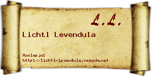 Lichtl Levendula névjegykártya